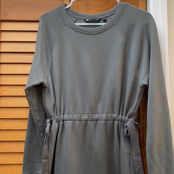 Athleta Grey sweatshirt dress with cinched waist - Picture 4 of 8